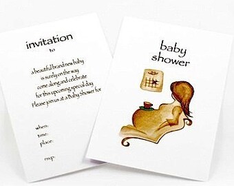 Baby Shower Original Art Invitations 10pk - 'Counting Days'