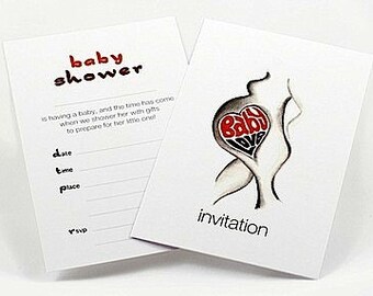 Baby Shower Original Art Invitations 10pk