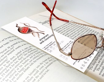 Pregnancy Countdown Bookmark Keepsake Pregnancy Gift 'Baby Love'
