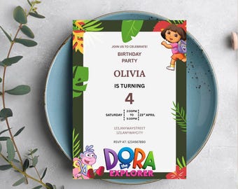 Explorer Girl Birthday Invitation Template | Editable Kids Party Invite | Printable Adventure Theme Card | Instant Download