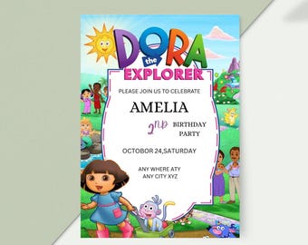 Editable Explorer Girl Birthday Invitation | Adventure Party Invite Template | Custom Printable Kids Birthday Card | Instant Download