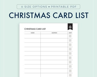 Best Database For Christmas Card List 2022 Christmas Card List | Etsy