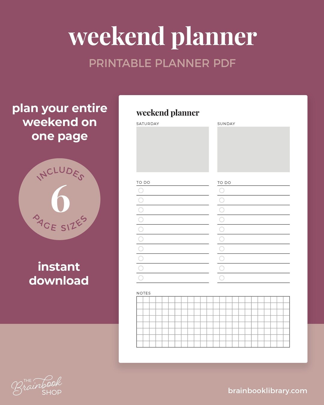 Weekend Planner Weekend Productivity Weekend Time Manager Weekend To