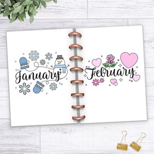 Monthly Cover Pages Printable Month Coloring Pages Seasonal | Etsy
