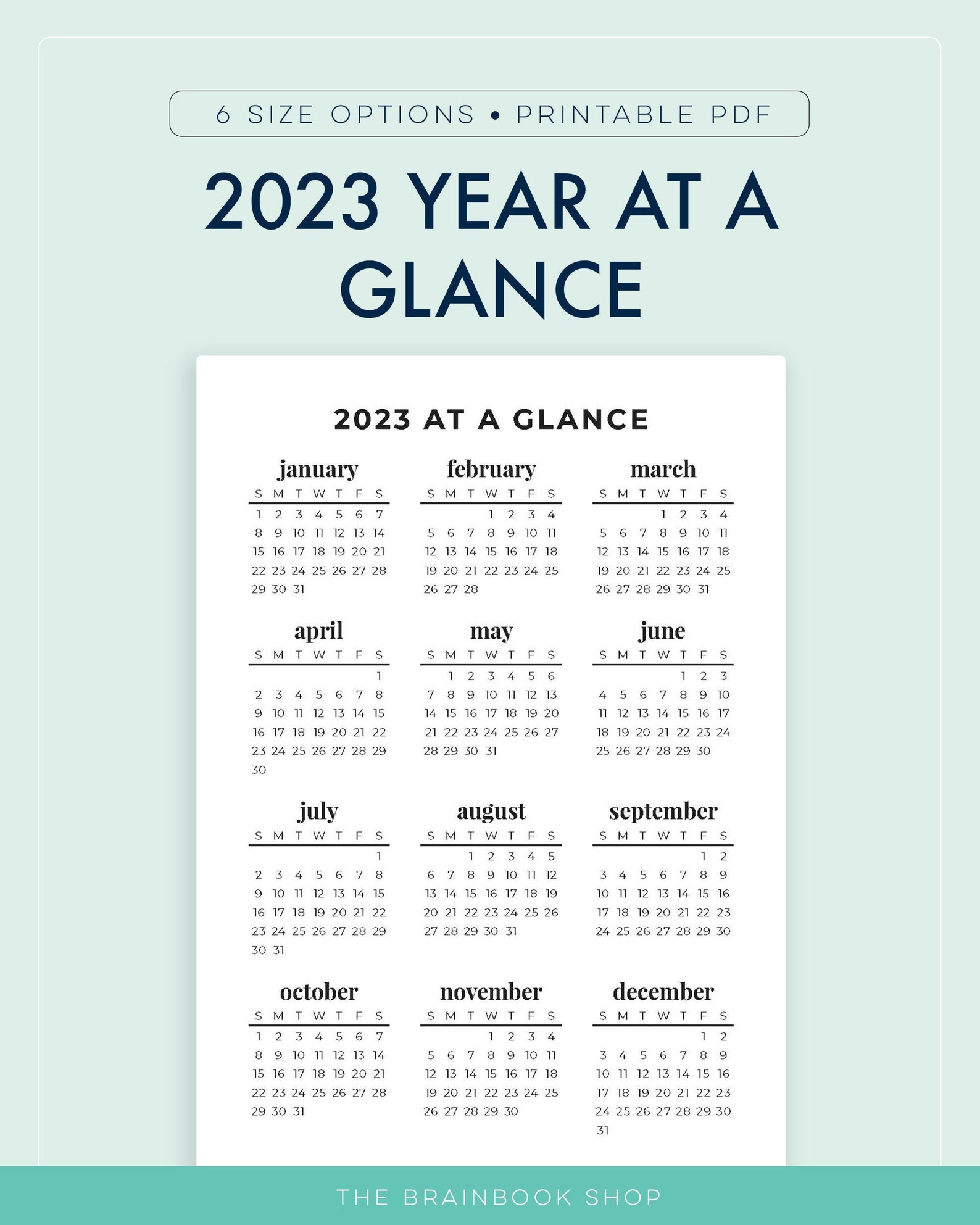 Free A5 Printable Calendar