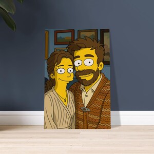 Impression d'Art Premium | Photo Transformée en Simpson | Portrait Personnalisé | Livraison Gratuite