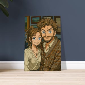 Poster opaco premium | Foto trasformata in One Piece | Ritratto personalizzato | Spedizione gratuita