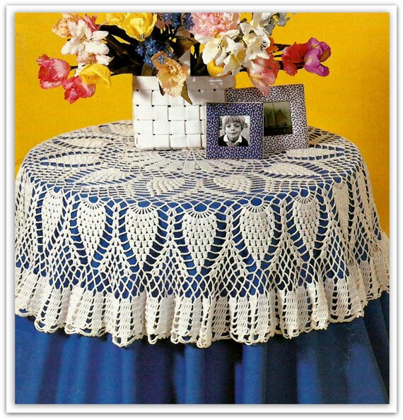 Crochet Pineapple Tablecloth Pattern PDF 07041209 Etsy