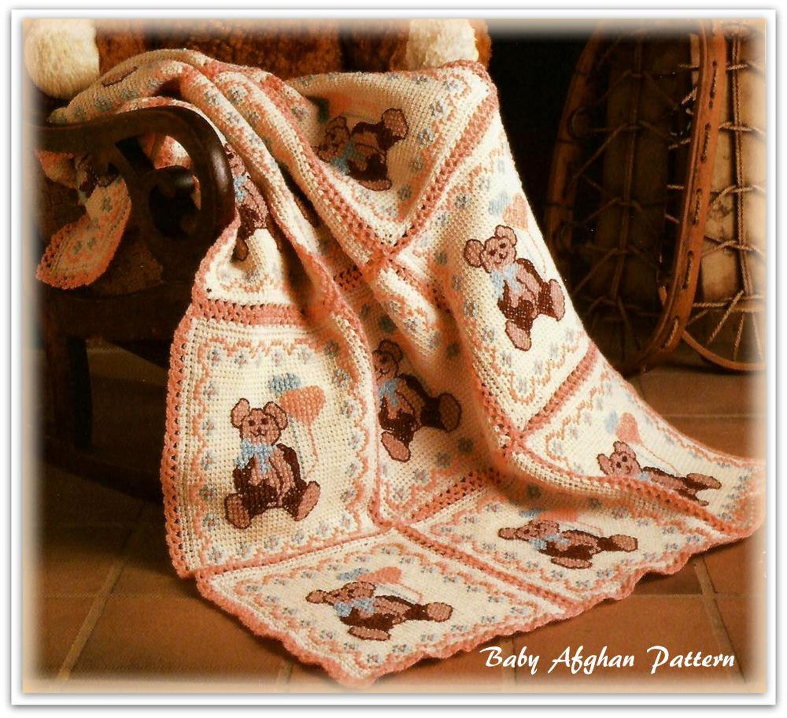 Baby Afghan Crochet Pattern Teddy Bears PDF CR176505 Etsy