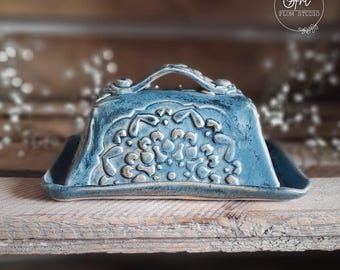 Handcrafted Ceramic Butter Dish – 100g Capacity