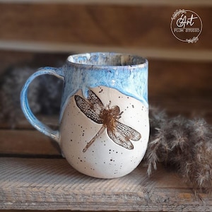 Dragonfly Ceramic Mug (370 ml)