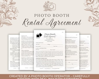 Photo Booth Rental Agreement Template: Editable Canva Contract (PDF)