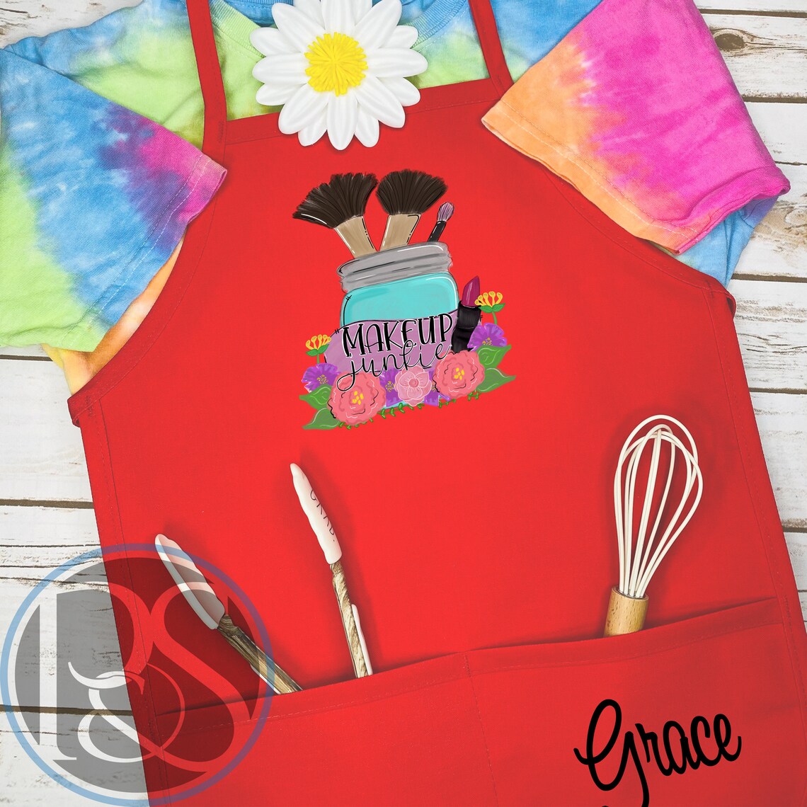 Personalized Girls Makeup Apron Kid Cosmetologists Gifts Etsy