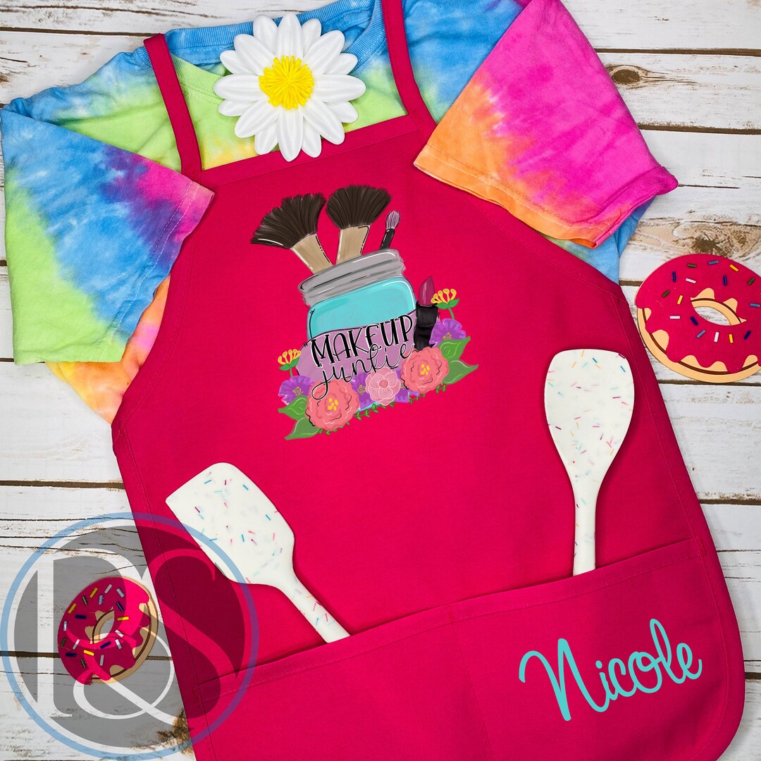 Personalized Girls Makeup Apron Kid Cosmetologists Gifts Etsy