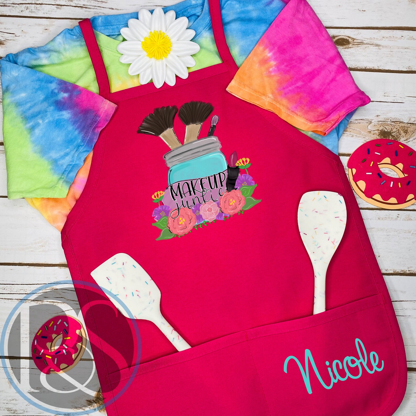 Personalized Girls Makeup Apron Kid Cosmetologists Gifts Etsy