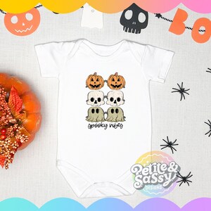 Spooky Vibes Halloween Shirt: Printed Kids Tee