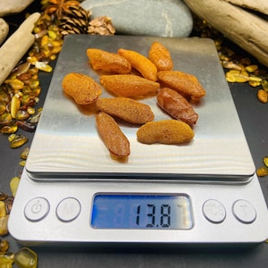 Raw Amber cognac nuggets 10 pieces, NOT TREATED rocks, Genuine Baltic Sea precious gemstones, Amber crafts and DIY lot, 波羅的海琥珀, Bernstein