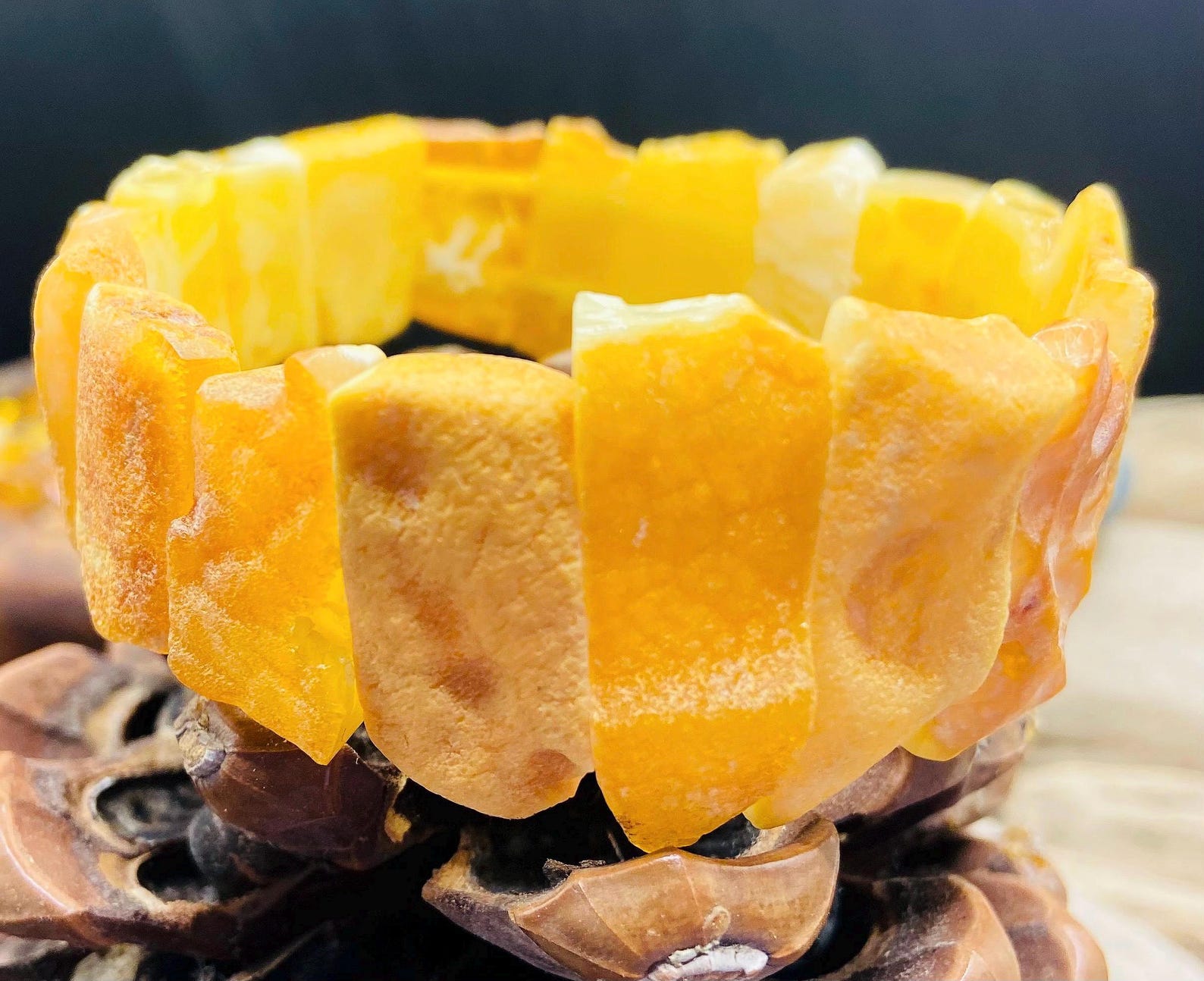 Royal Amber Large Nugget Bracelet