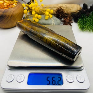 Mega long Green Baltic Amber cigar type chunk - 56g, one of a kind polished specimen
