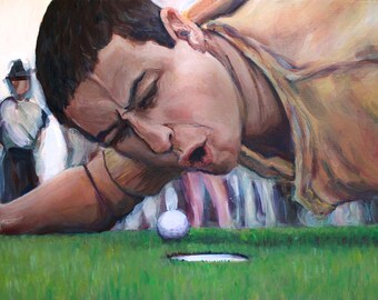 Happy Gilmore - Are You Too Good for your Home!? Print Portrait Painting - 1990s Throwback Movie Print - Pop-Culture - 5x7 8x10 11x14