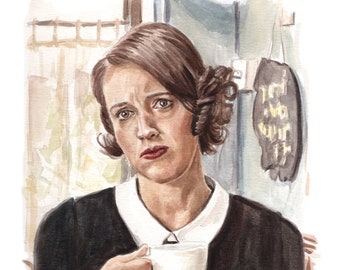 Fleabag - Phoebe Waller Bridge - Watercolor Print Portrait Painting - 8x10 and 11x14