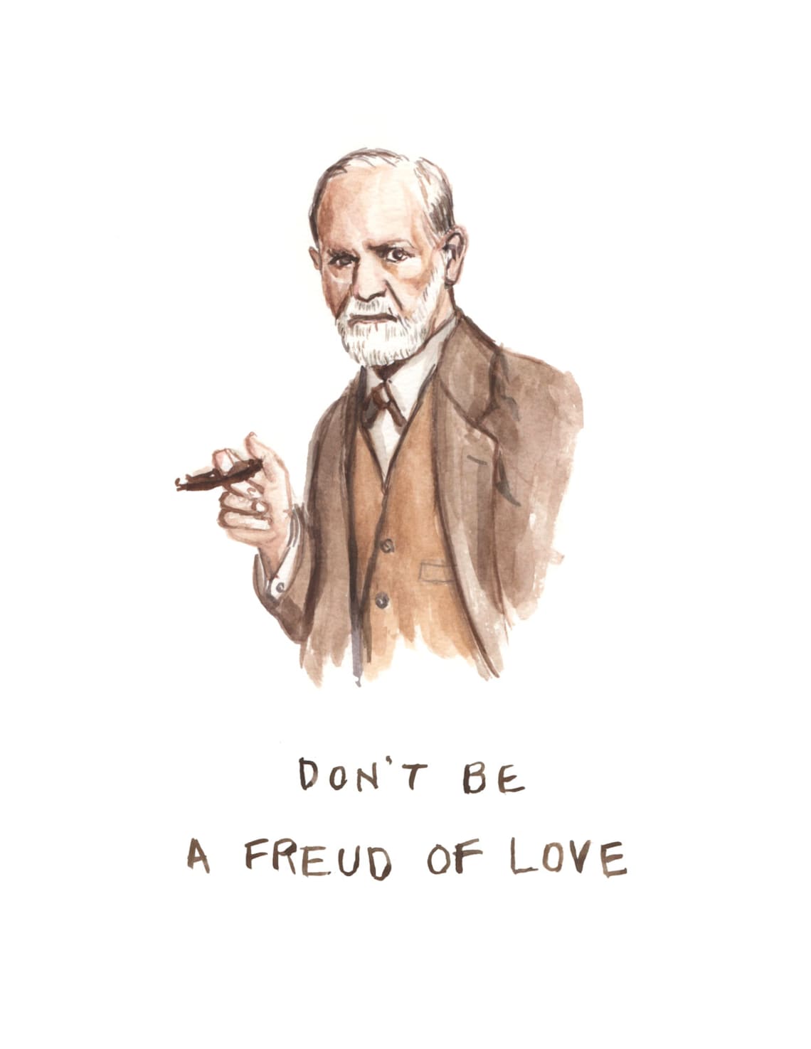 Carte drôle Sigmund Freud ne soyez pas un Freud d�amour Etsy