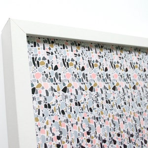 fuck off stereogram - Verstecktes 3D Bild Terrazzo Zeichnung Design 16x20 - Magic Eye 1990s Throwback - Muster Illustration Poster Fine Art Print