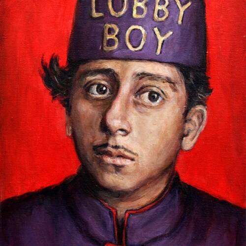 Lobby Boy Grand Budapest Hotel Print Portrait Painting - Etsy