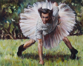 Ace Ventura - 1990s Pop Culture Print - Jim Carrey Pet Detective - 90s Throwback Ace Ventura Painting Print - 5x7 8x10 11x14