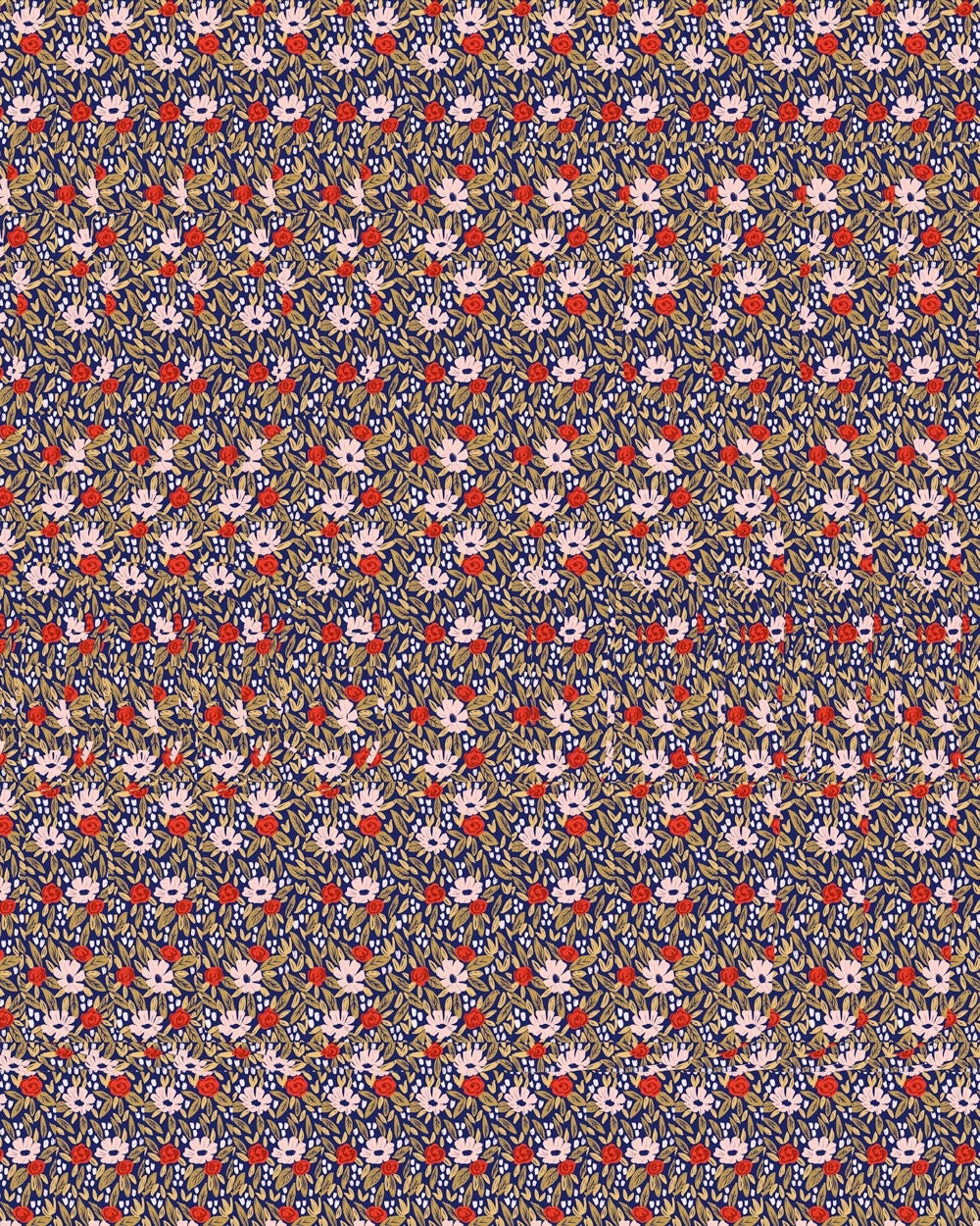 Gin Bottle Stereogram - Floral Illustration Hidden 3D Image 16x20 - Home Bar Decor 1990s Throwback - Alcohol Pattern Poster Fine Art Print