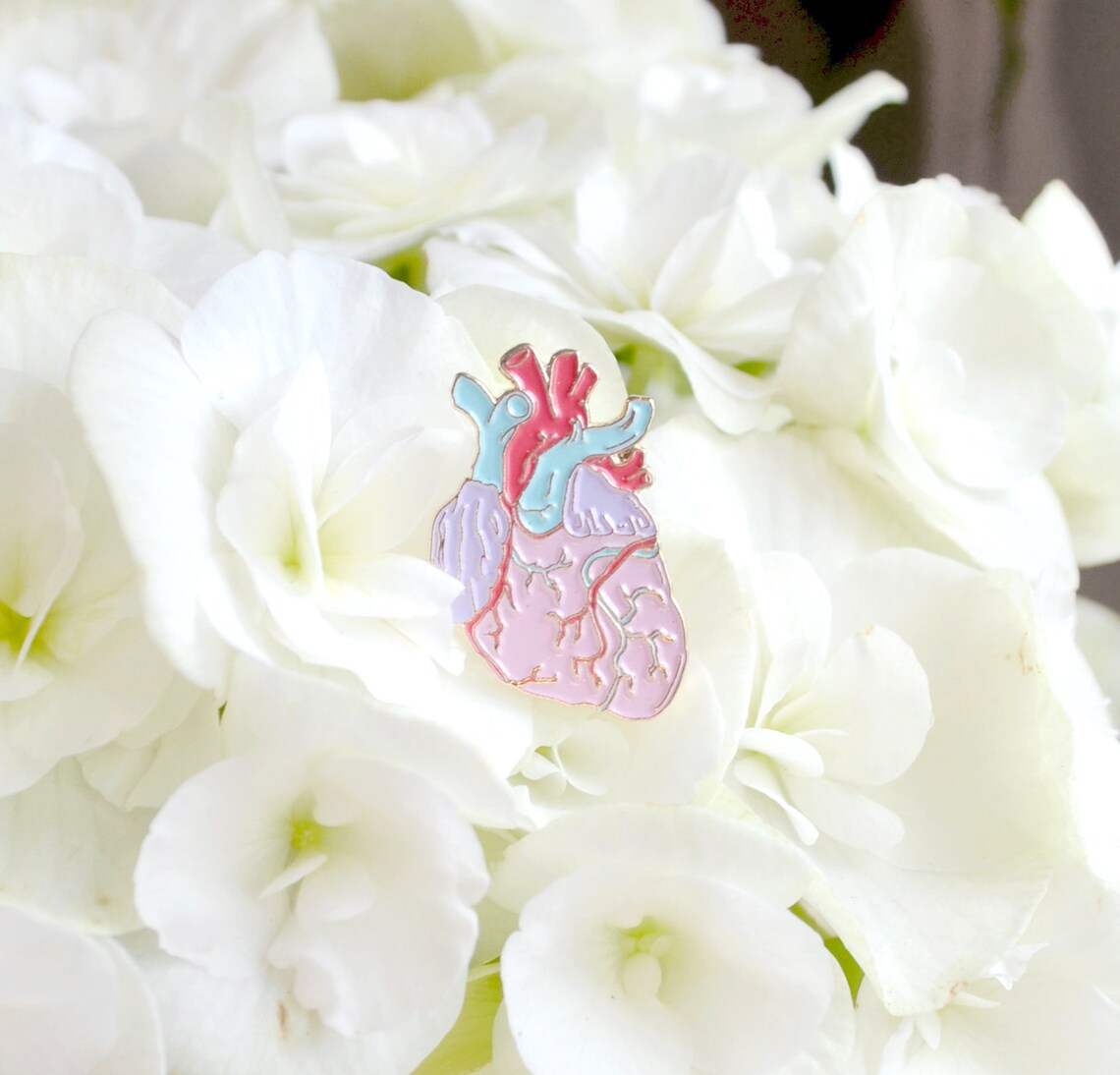 PRISM Heart Shape Pin Necklace (Enamel)
