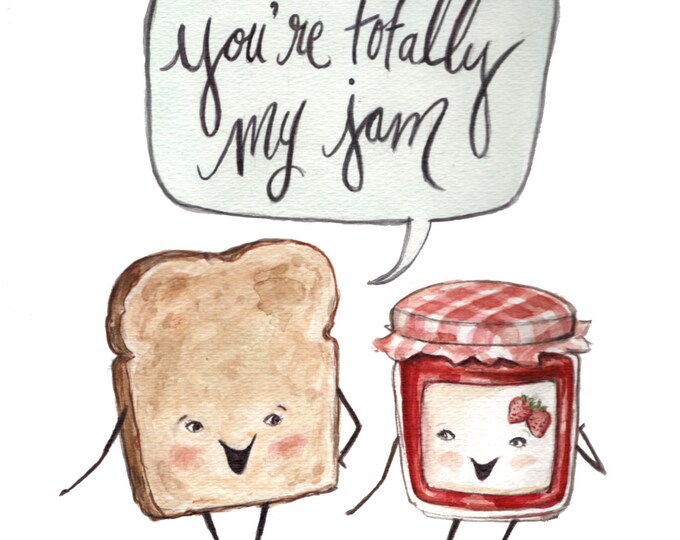 Funny Card You're Totally My Jam Funny Pun Etsy