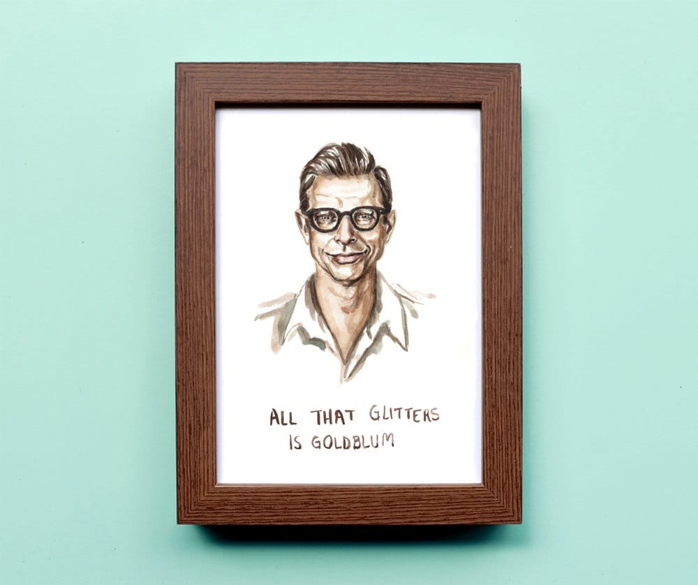Jeff Goldblum - All That Glitters is Goldblum - Illustration Print - …