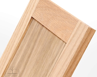 Red Oak Shaker Cabinet Door: Custom Size, Unfinished, Clear Coat or Stained
