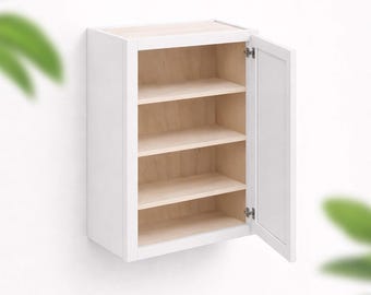 42Hx12D Single Door Wall Cabinet - Slant Shaker