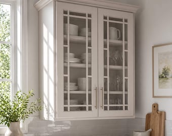 Fairfield Mullion Cabinet Doors: Curved Geometric Pattern - Glass-Ready MDF