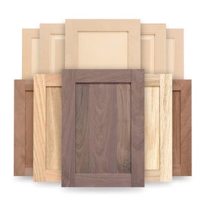 Custom Shaker Cabinet Doors and Drawers: Solid Wood or MDF, Unfinished or Finished