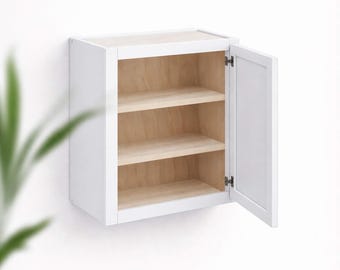 30Hx12D Single Door Wall Cabinet - Slant Shaker