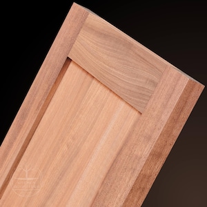 Sapele Shaker Cabinet Doors – Custom Solid Wood Kitchen Replacement Door Fronts – Modern Flat Panel Style – Made in USA