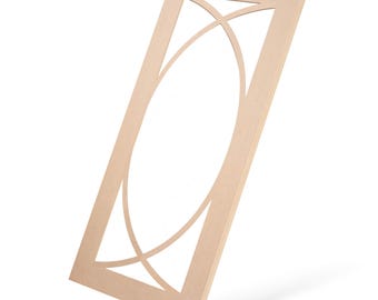 Single Elliptical Cabinet Doors: Curved Mullion Design - MDF, Glass-Ready