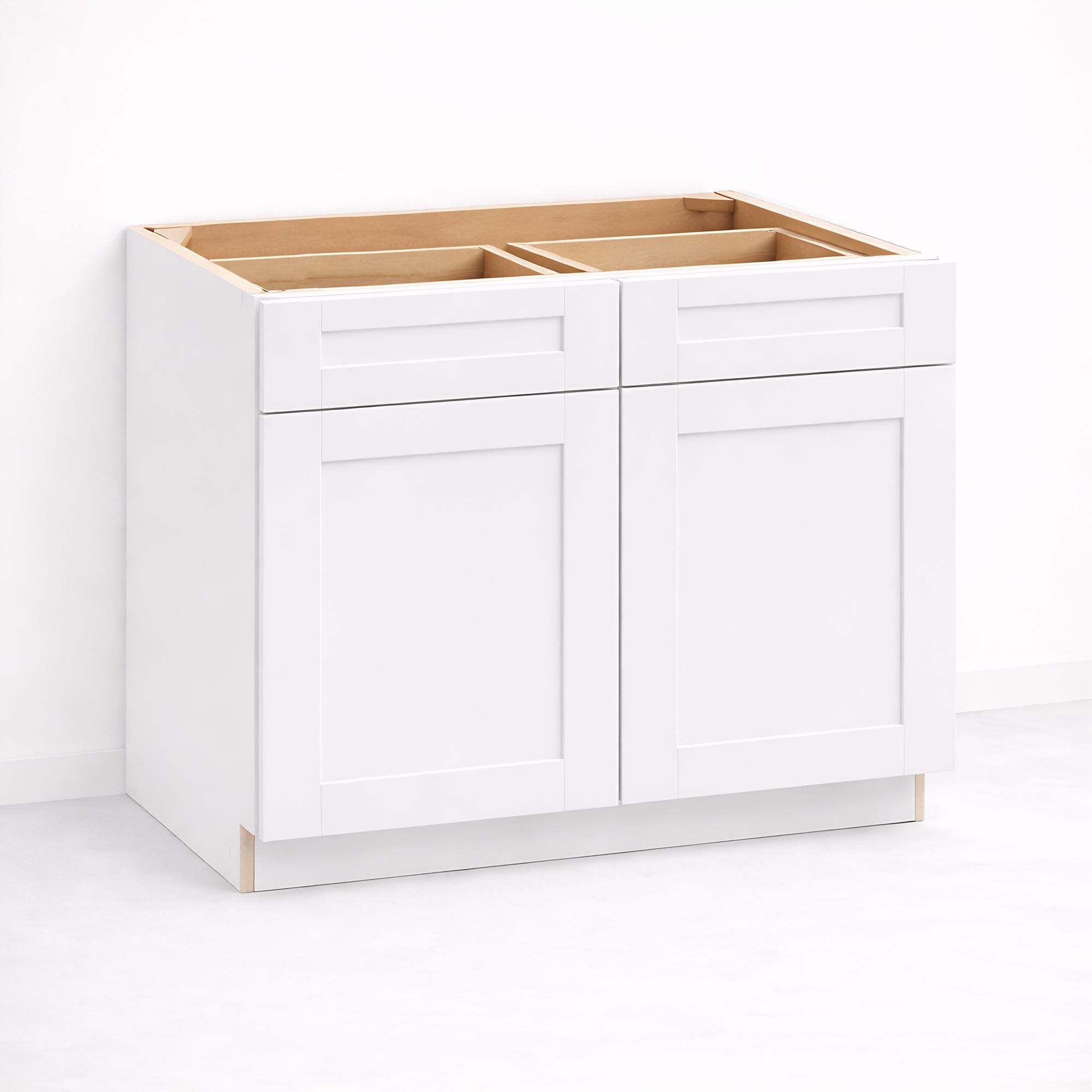 Double Door Two Drawers Base Cabinet - Slant Shaker - 34.5hx24d - Etsy