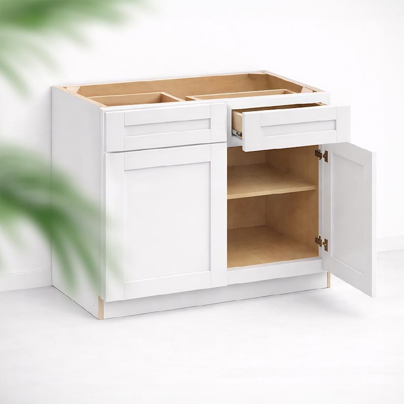 Double Door Two Drawers Base Cabinet - Slant Shaker - 34.5hx24d - Etsy