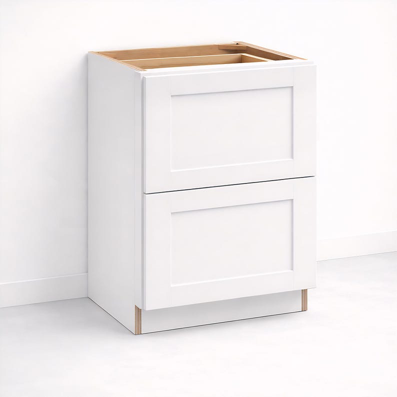 Two Drawers Base Cabinet - Slant Shaker - 34.5hx24d - Etsy
