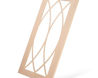 Double Elliptical Cabinet Doors: Curved Mullion Design - MDF, Glass-Ready