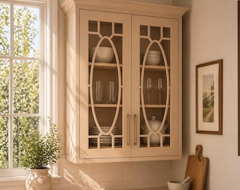 Ornamental Oval Mullion Glass-Ready Cabinet Doors