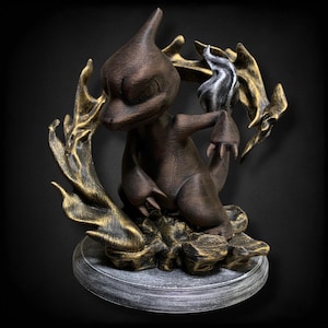 3D Printed Hand-Painted Charmeleon Statue Decor Gift