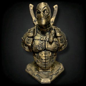 Deadpool 3D-Printed Statue Hand Painted
