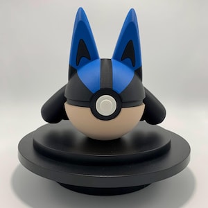 Lucario Poké Ball stampato in 3D, regalo decorativo da collezione