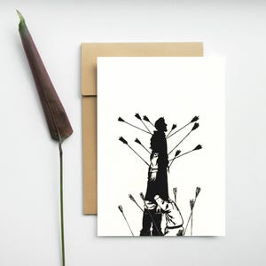 Carte postale - Vinland Saga - Thor et thorfinn - Dessin manga et anime - Illustration A6 - Anniversaire et événement - Décoration