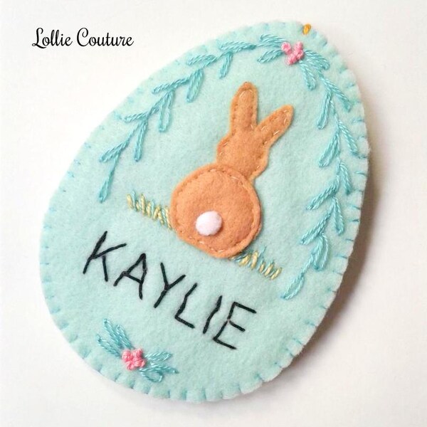 Personalized Easter gift, Personalised Easter ornament, Personalized Easter Egg, Felt Egg Easter Candy Holder Easter gift with Name
